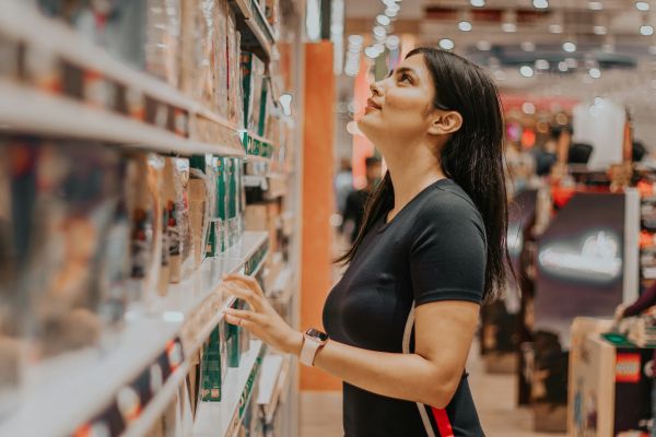 Woman shopping in retail