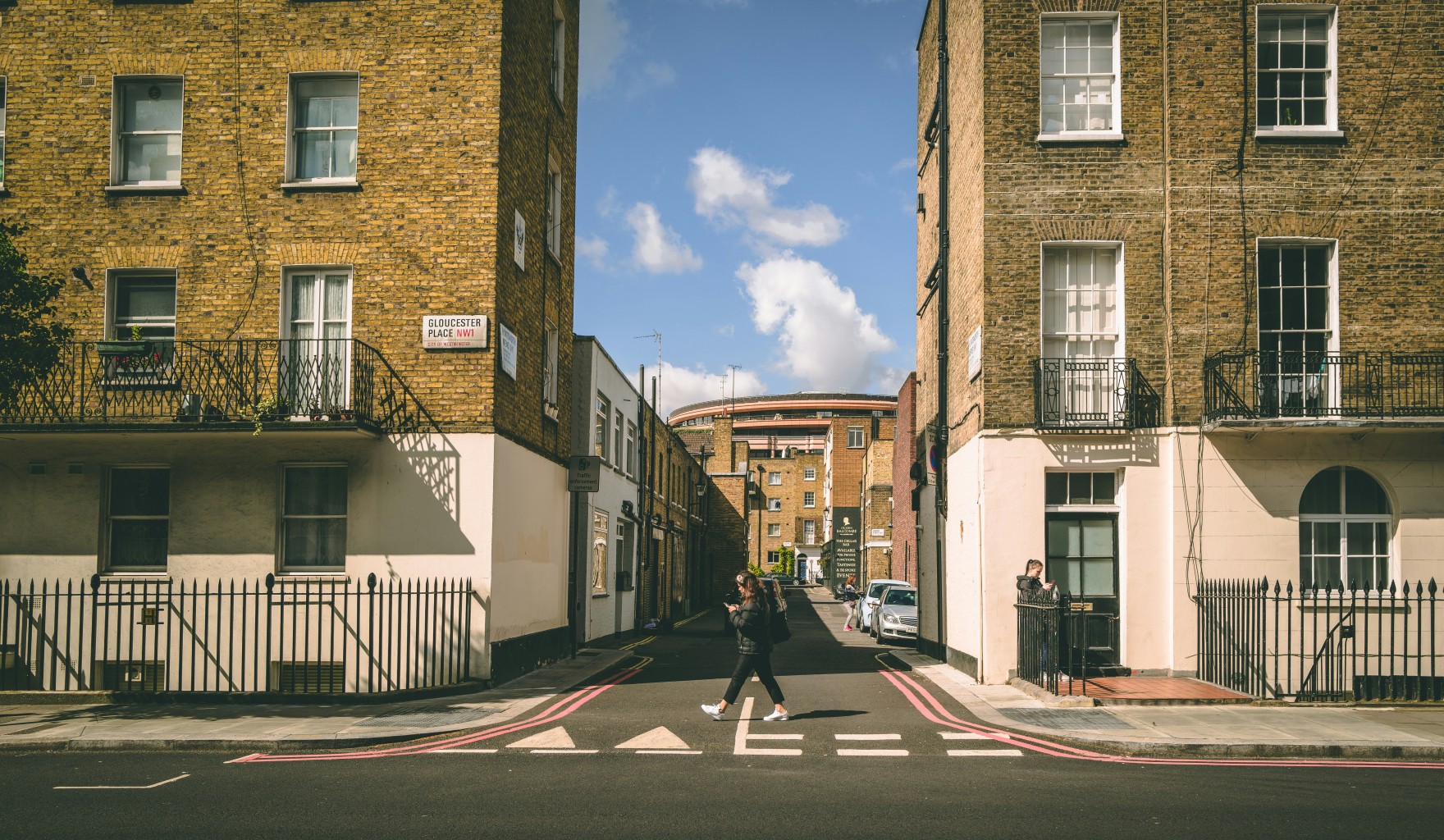 Woman walking in London