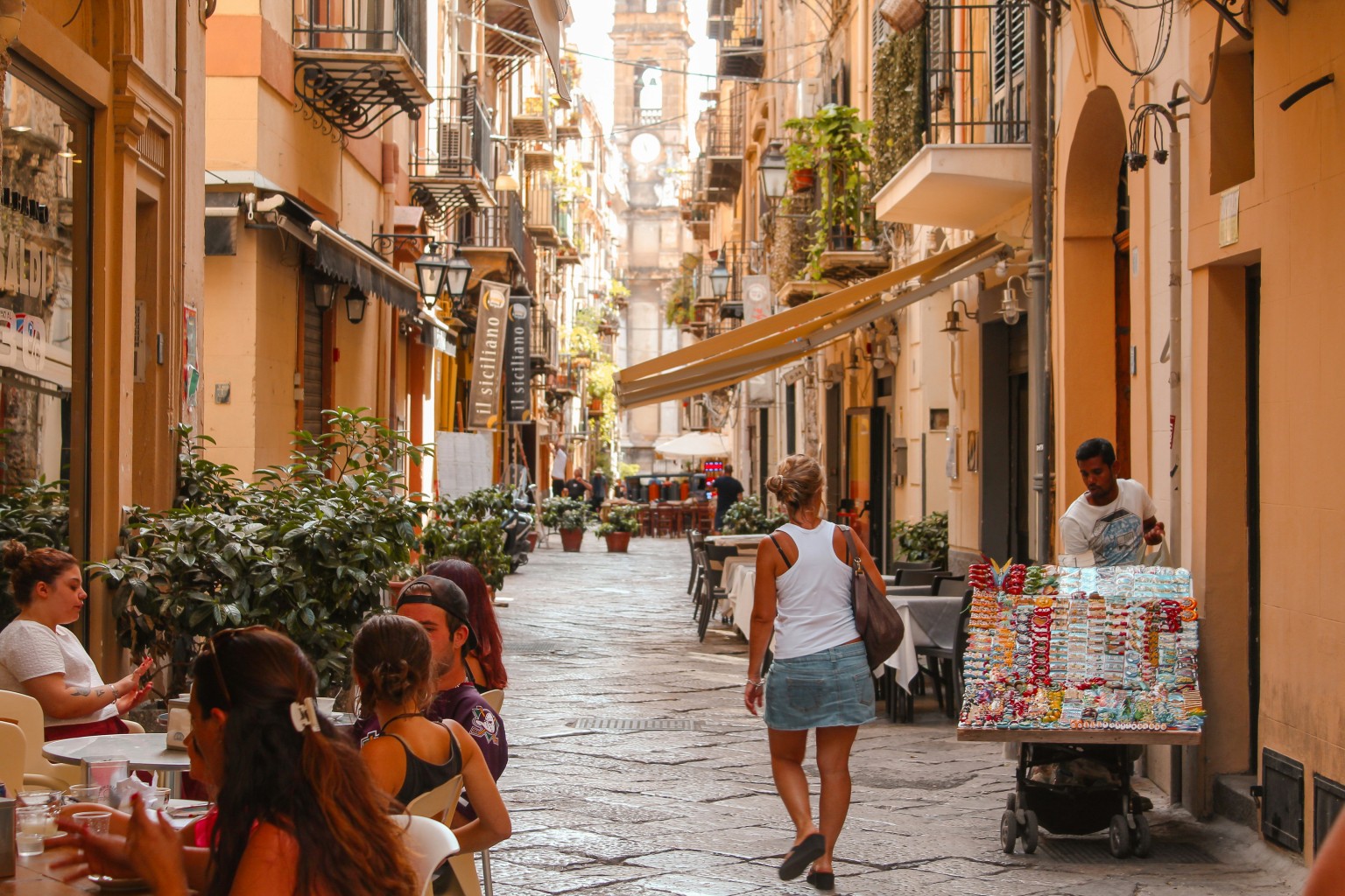 An avenue in Sicily